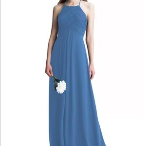Bill Levkoff Bridesmaid Prom Dress Size 4 Dusty Blue/Cornflower